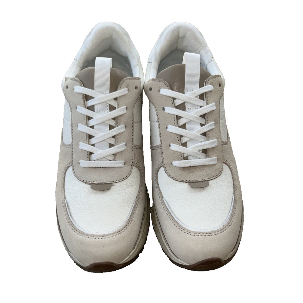 Madewell Kickoff Trainer Sneakers Women 10 Neutral Colorblock Leather Minimalist